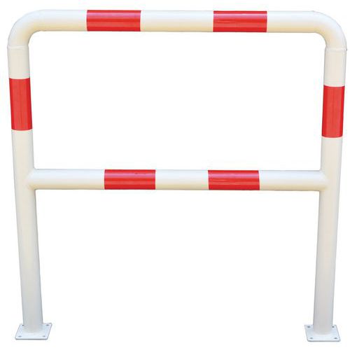 Barriera di sicurezza bianca e rossa lunghezza 100 cm altezza 100 cm in acciaio BNJ-42169-7845
