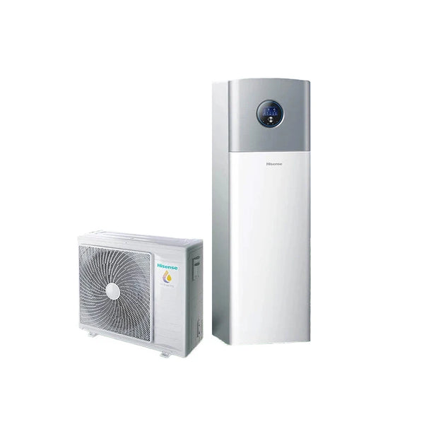 Hisense HI-THERMA INTEGRA pompa di calore split aria-acqua per riscaldamento, raffreddamento e produzione ACS, accumulo 230 l | unità interna e unità esterna 14 kW