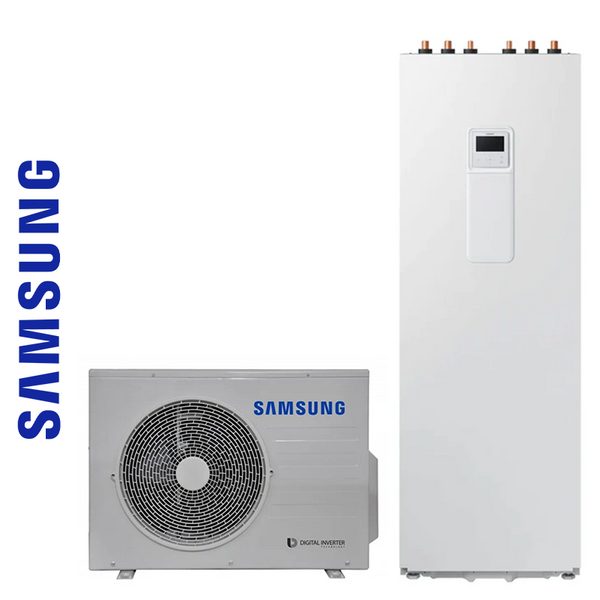 Pompa di calore Samsung EHS Mono R32 da 8 kW con Climate Hub ACS 200Lt monofase